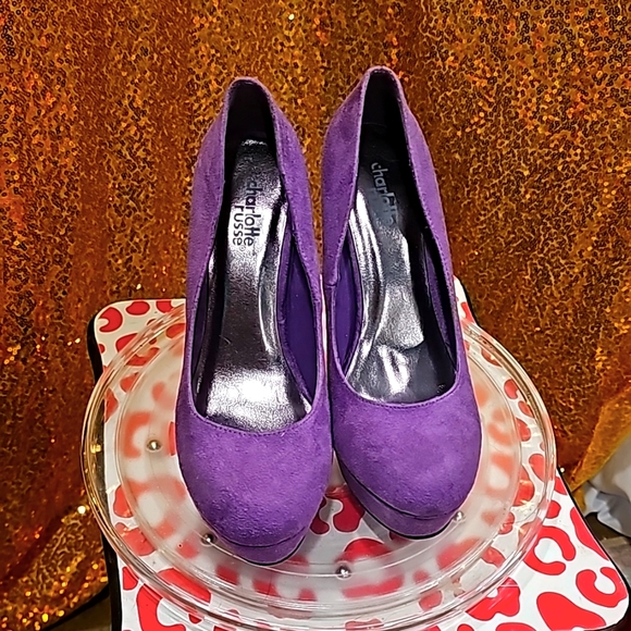 E New Charlotte Russe Purple Heels Size 9 - Picture 7 of 9